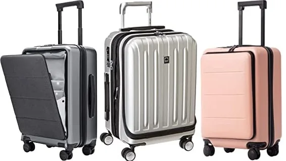 Hard Shell Suitcase with Front Pocket